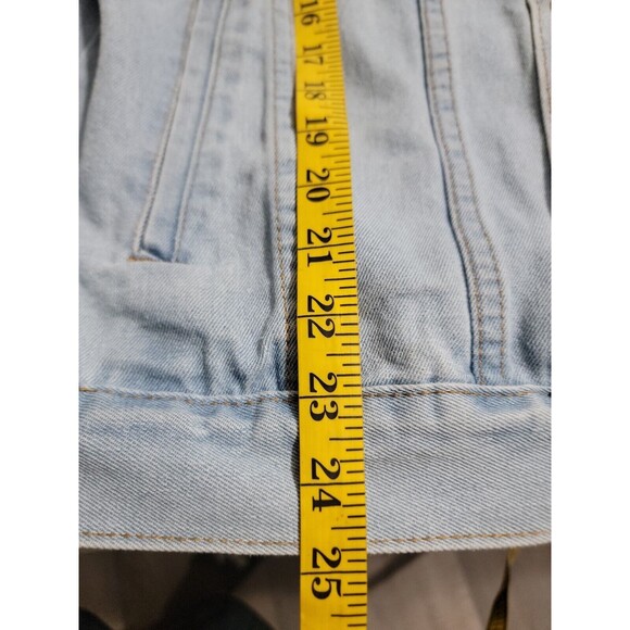 NBA Denim Jeans  Jacket Men Size Medium Light Blue Multicolor 38 Logos - Picture 7 of 7